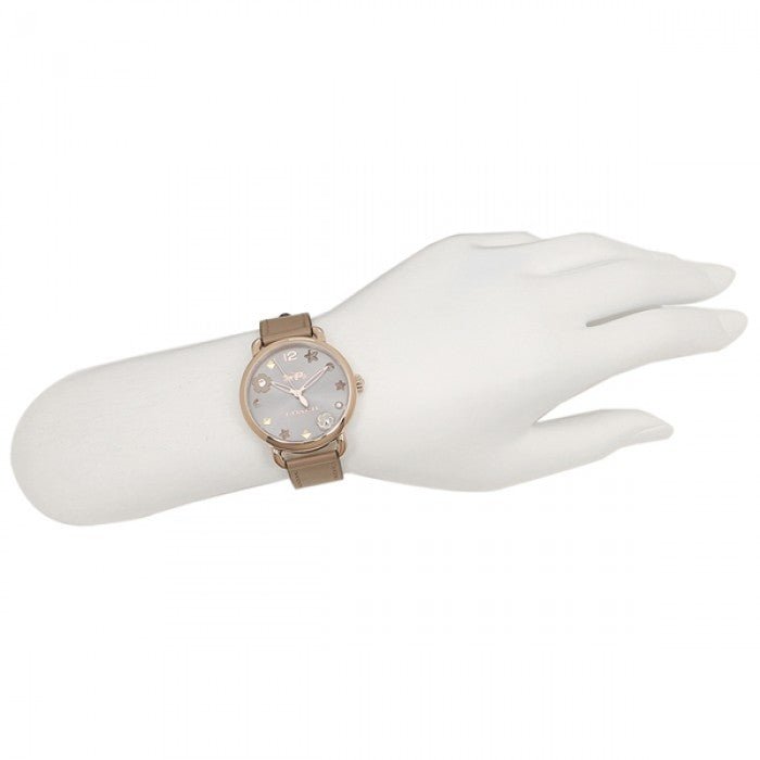 Coach Delancey Grey Dial Grey Leather Strap Watch For Women - 14502797 Buy Now By Coach