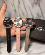 Coach Delancey White Dial Pink Leather Strap Watch for Women - 14502799 Buy Now By Coach