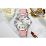 Shop Coach Tatum White Dial Pink Leather Strap Watch For Women - 14502799 in USA