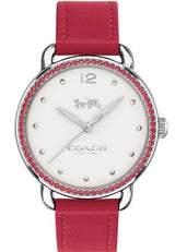 Coach Delancey White Dial Red Leather Strap Watch for Women - 14502878 Buy Now By Coach