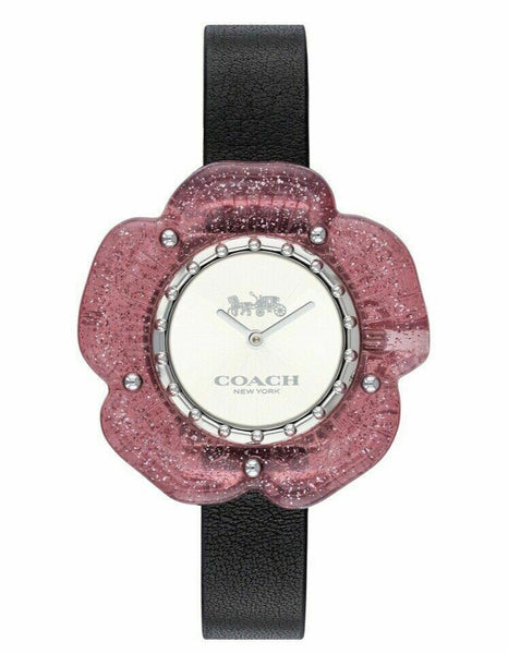 Coach Perry Silver Dial Black Leather Strap Watch for Women - 14503049 Buy Now By Coach