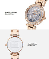 Coach Park Crystal Dial Rose Gold Steel Strap Watch for Women - 14503226 Buy Now By Coach