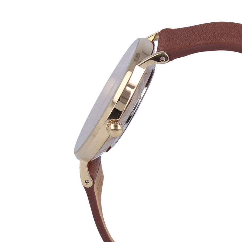 Coach Perry Analog Gold Dial Brown Leather Strap Watch for Women - 14503331-C Buy Now By Coach