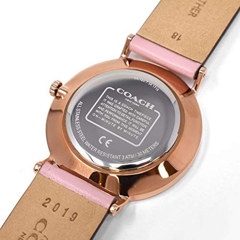 Coach Perry Rose Gold Dial Pink Leather Strap Watch for Women - 14503332-C Buy Now By Coach
