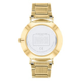 Coach Perry White Dial Gold Steel Strap Watch for Women - 14503345