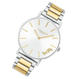 Coach Perry Silver Dial Two Tone Steel Strap Watch for Women - 14503347 Buy Now By Coach
