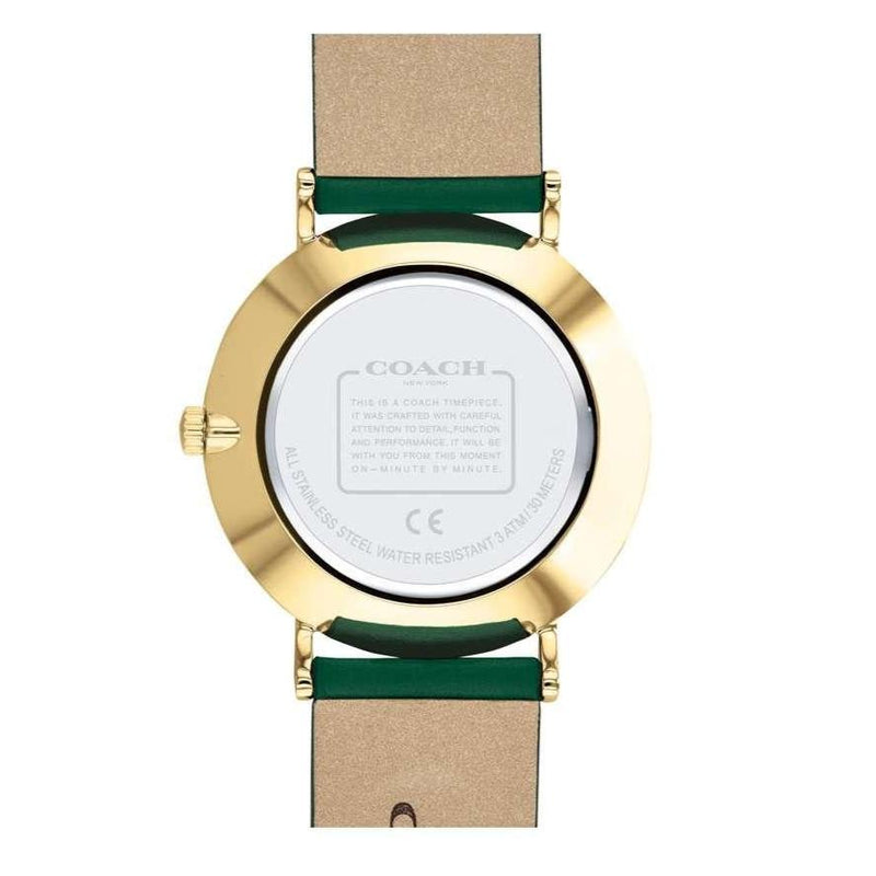 Coach Perry Green Dial Green Leather Strap Watch for Women - 14503383-C Buy Now By Coach