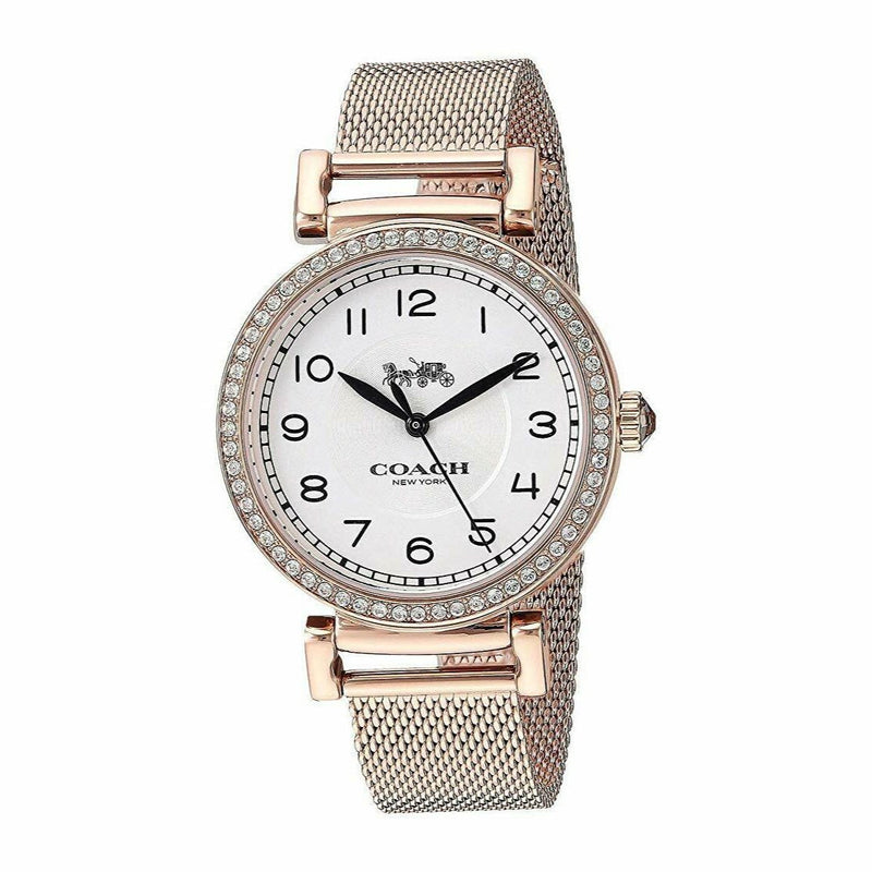 Coach Madison White Dial Rose Gold Mesh Bracelet Watch for Women - 14503398 Buy Now By Coach