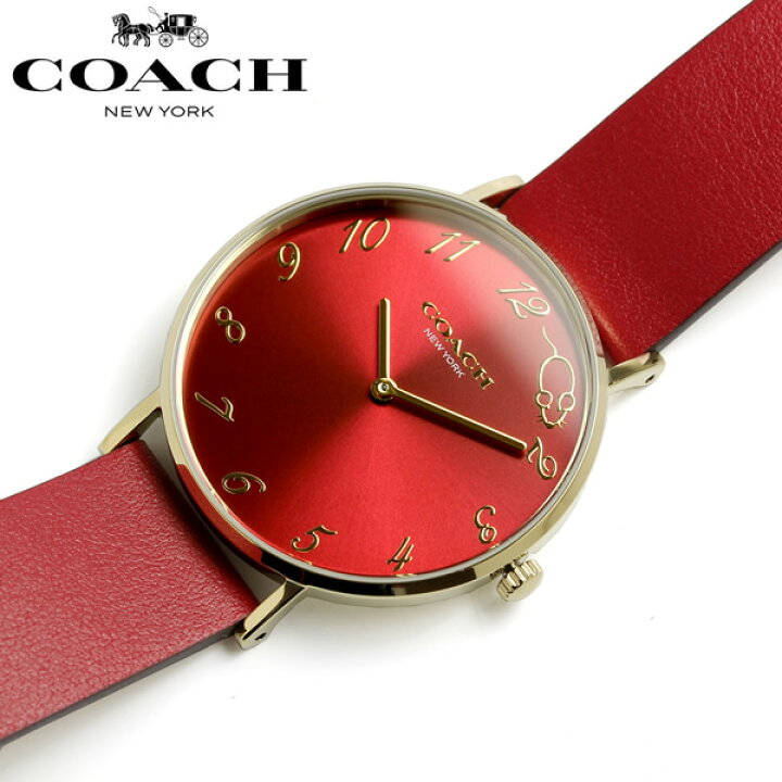 Coach Perry Red Dial Red Leather Strap Watch for Women - 14503486 Buy Now By Coach