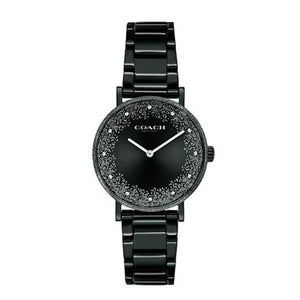 Coach Perry Black Ion Plated Dial Black Steel Strap Watch for Women - 14503641