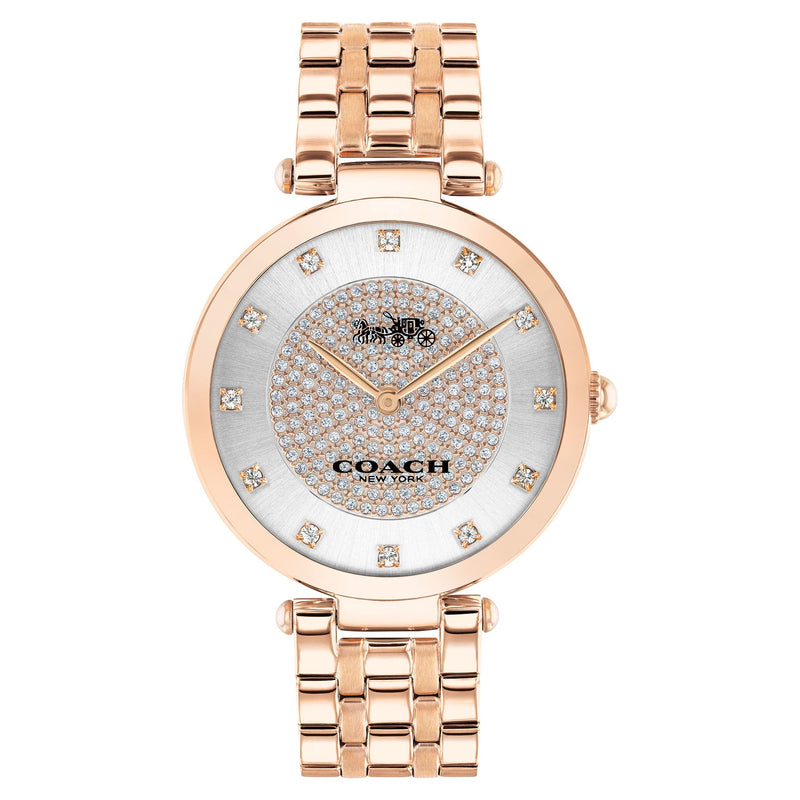 Coach Park Silver Dial Rose Gold Steel Strap Watch for Women - 14503735 Buy Now By Coach