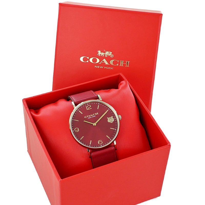Coach Perry Red Dial Red Leather Strap Watch for Women - 14503486 Buy Now By Coach