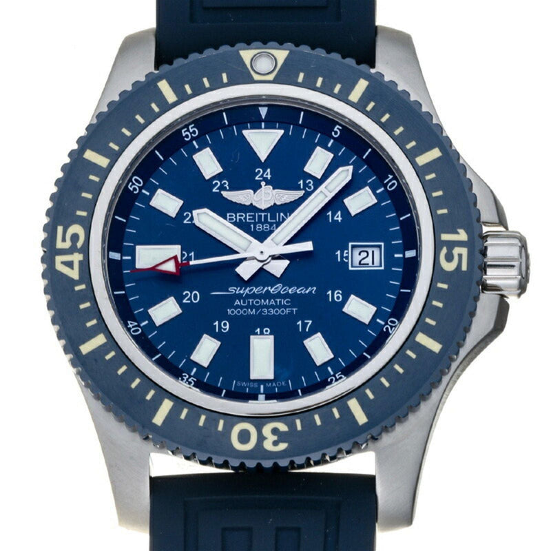 Breitling Superocean 44mm Diver Pro III Special Mariner Blue Dial Blue Rubber Strap Mens Watch - Y1739316/C959 Buy Now By Breitling