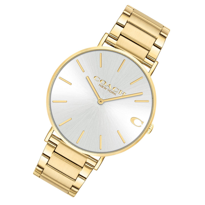Coach Charles Silver Dial Gold Steel Strap Watch for Men - 14602430 Buy Now By Coach