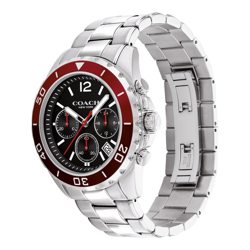 Coach Kent Black Dial Silver Steel Strap Watch for Men - 14602556 Buy Now By Coach