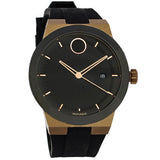 Shop Movado Bold Fusion Black Dial Black Silicone Strap Watch for Men - 3600622 in USA