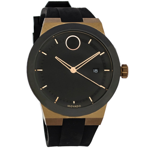 Shop Movado Bold Fusion Black Dial Black Silicone Strap Watch for Men - 3600622 in USA