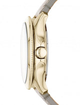 Fossil Cecile Champagne Dial Grey Leather Strap Watch for Women - AM4529 Buy Now By Fossil