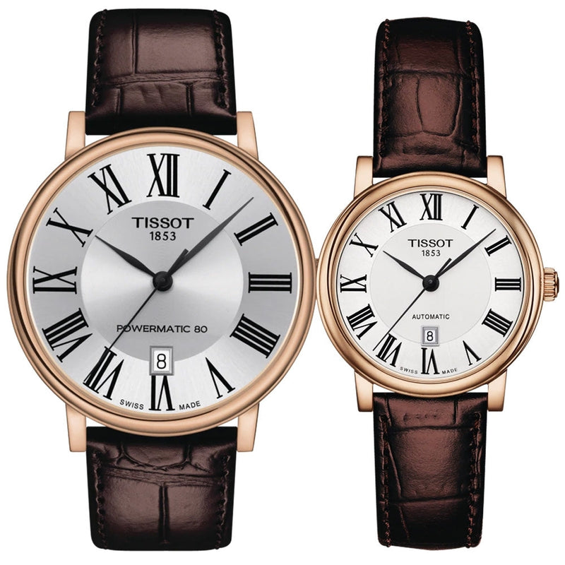 Tissot Carson Premium Powermatic 80 Silver Dial Brown Leather Strap Watch For Men - T122.407.36.033.00 Buy Now By Tissot