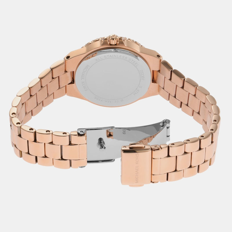 Michael Kors Lennox Analog Pink Dial Rose Gold Steel Strap Watch For Women - MK7396 Buy Now By Michael Kors