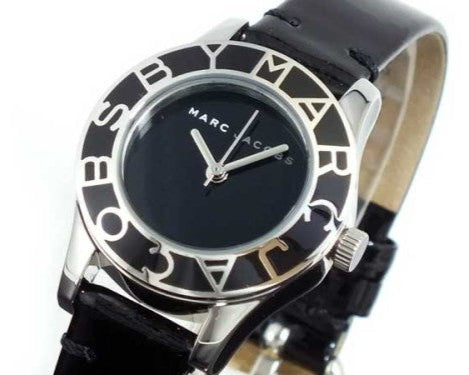 Marc Jacobs Blade Black Dial Black Leather Strap Watch for Women - MBM1082 Buy Now By Marc Jacobs