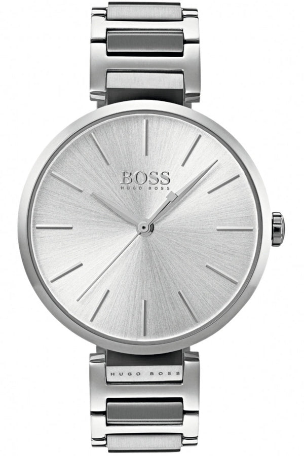 Shop Hugo Boss Allusion Quartz Silver Dial Silver Steel Strap Watch For Women - 1502414 in USA