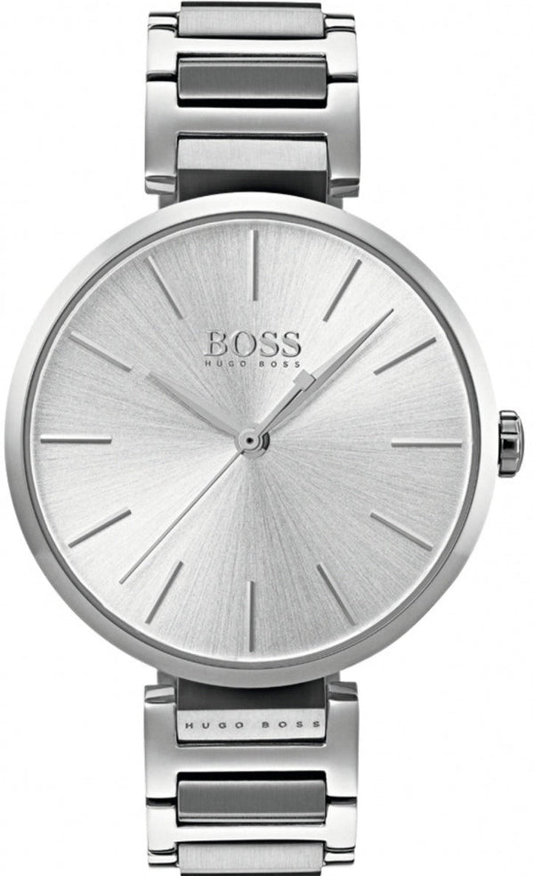 Shop Hugo Boss Allusion Quartz Silver Dial Silver Steel Strap Watch For Women - 1502414 in USA