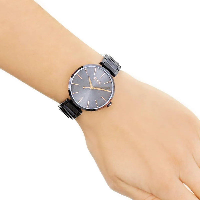 Hugo Boss Allusion Quartz Grey Dial Grey Steel Strap Watch For Men - 1502416 Buy Now By Hugo Boss