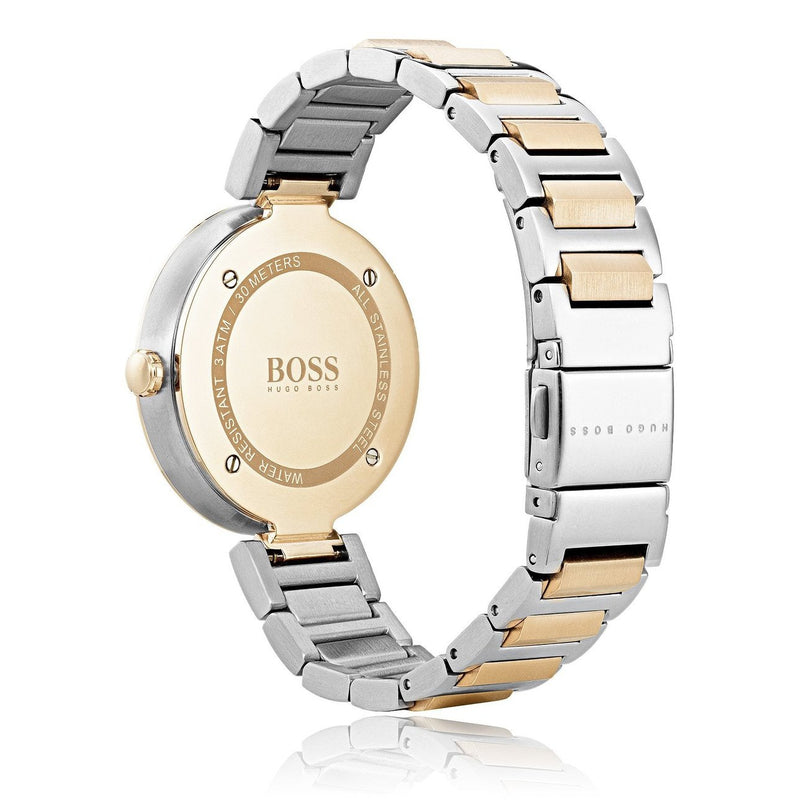 Shop Hugo Boss Allusion Quartz Silver Dial Two Tone Steel Strap Watch For Women - 1502417 in USA