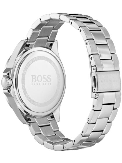 Shop Hugo Boss Premiere Silver Dial Silver Steel Strap Watch for Women - 1502442 in USA