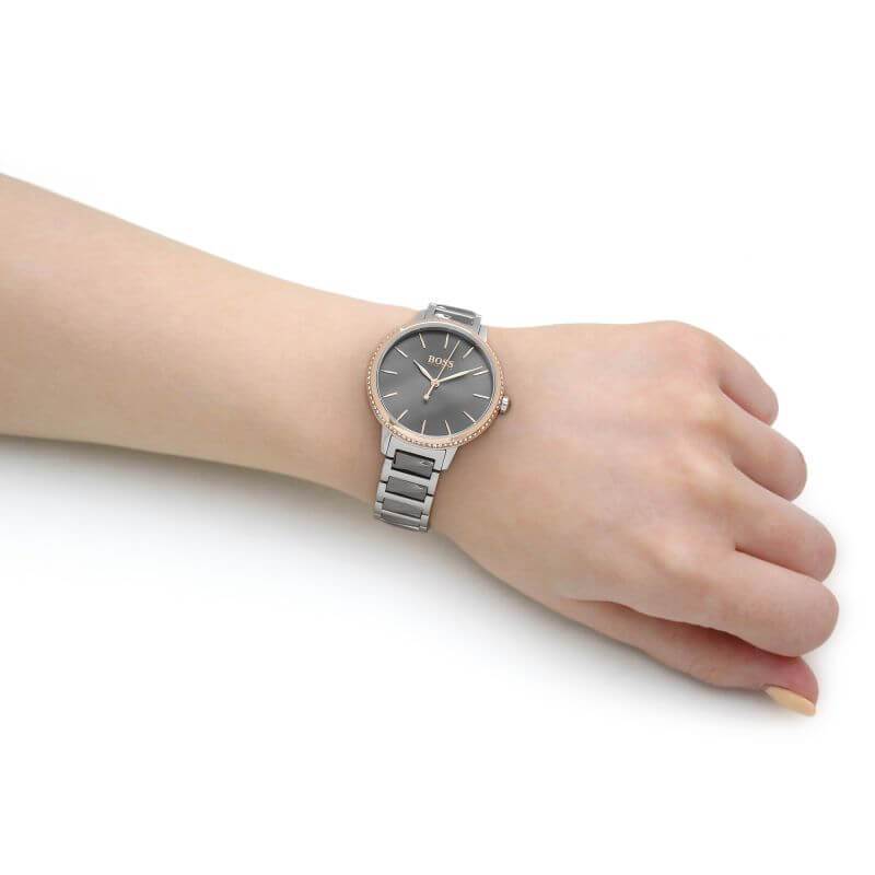 Hugo Boss Signature Grey Dial Silver Steel Strap Watch for Men - 1502569 Buy Now By Hugo Boss