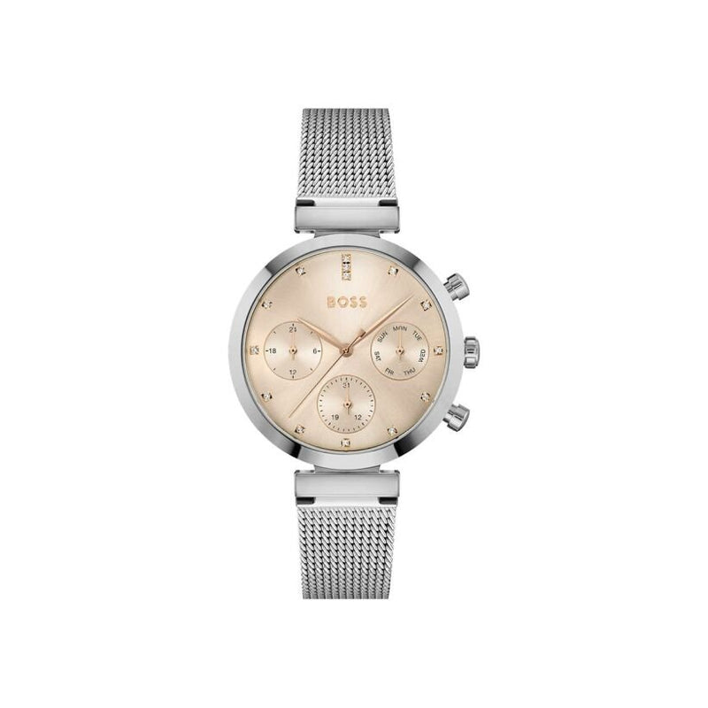 Hugo Boss Flawless Pink Dial Silver Mesh Bracelet Watch for Women - 1502625 Buy Now By Hugo Boss