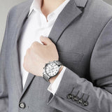 Hugo Boss Aeroliner Chronograph White Dial Silver Steel Strap Watch For Men - 1512445 Buy Now By Hugo Boss