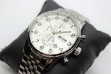 Hugo Boss Aeroliner Chronograph White Dial Silver Steel Strap Watch For Men - 1512445 Buy Now By Hugo Boss