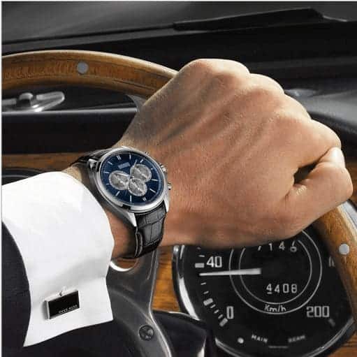 Hugo Boss Driver Blue Dial Black Leather Strap Watch for Men - 1512882 Buy Now By Hugo Boss