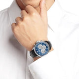 Hugo Boss Driver Blue Dial Black Leather Strap Watch for Men - 1512882 Buy Now By Hugo Boss