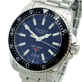 Shop Gucci Dive Quartz Black Dial Silver Steel Strap Watch For Men - YA136301 in USA