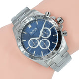 Hugo Boss Ikon Blue Dial Silver Steel Strap Watch for Men - 1512963 Buy Now By Hugo Boss