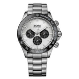 Hugo Boss Ikon Chronograph Silver Dial Silver Steel Strap Watch for Men - 1512964