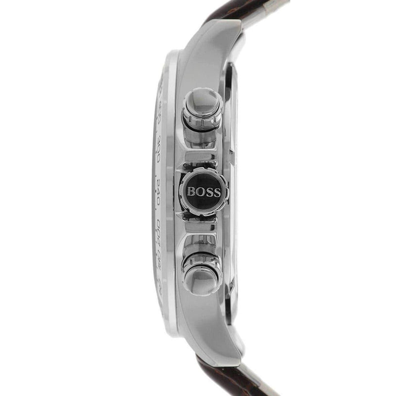 Hugo Boss Ikon White Dial Brown Leather Strap Watch for Men - 1513175 Buy Now By Hugo Boss