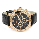 Hugo Boss Ikon Black Dial Black Leather Strap Watch for Men - 1513179 Buy Now By Hugo Boss