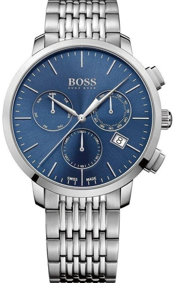 Hugo Boss Associate Blue Dial Silver Steel Strap Watch for Men - 1513269 Buy Now By Hugo Boss