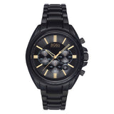 Hugo Boss Driver Chronograph Black Dial Black Steel Strap Watch for Men - 1513277