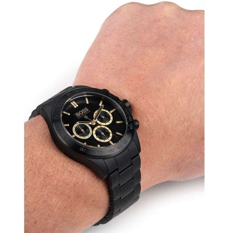 Hugo Boss Ikon Black Dial Black Steel Strap Watch for Men - 1513278 Buy Now By Hugo Boss