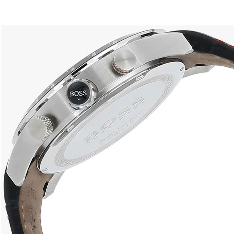 Hugo Boss Rafale Chronograph Black Dial Black Leather Strap Watch For Men - 1513390 Buy Now By Hugo Boss
