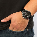 Hugo Boss Rafale Chronograph Black Dial Black Leather Strap Watch For Men - 1513390 Buy Now By Hugo Boss