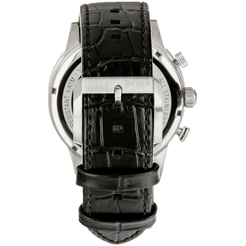 Hugo Boss Rafale Chronograph Blue Dial Black Leather Strap Watch For Men - 1513391 Buy Now By Hugo Boss