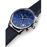 Hugo Boss Time One Blue Dial Black Leather Strap Watch for Men - 1513431 Buy Now By Hugo Boss