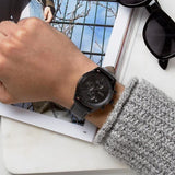 Hugo Boss Grand Prix Black Dial Black Leather Strap Watch for Men - 1513474 Buy Now By Hugo Boss