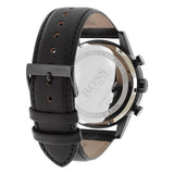 Hugo Boss Navigator Chronograph Black Dial Black Leather Strap Watch for Men - 1513497
